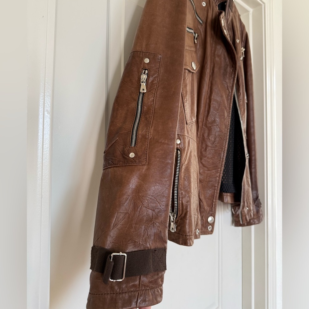 Dolce & Gabbana Like New Tan Leather Jacket - Picture 2 of 13